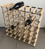 Wijnrek - hout en metaal - 6x6 vakken, Antiek en Kunst