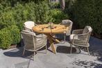 4 Seasons Outdoor Puccini tuinset latte met Prado teakhouten, Nieuw