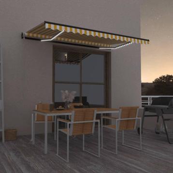 vidaXL Luifel automatisch met LED en windsensor 400x350 cm, Verzenden