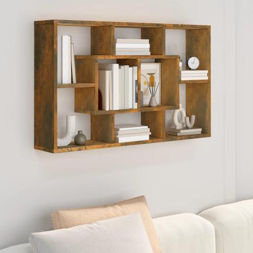 vidaXL Wandschap 85x16x52,5 cm bewerkt hout gerookt, Huis en Inrichting, Kasten | Overige, Nieuw, Verzenden