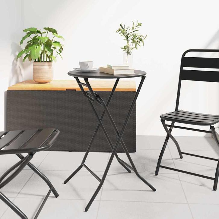 vidaXL Tuin Tafel Antraciet 50 x 50 x 72 cm Metaal, Tuin en Terras, Tuintafels, Nieuw, Verzenden