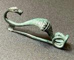 Romain antique Bronze Broche extrêmement rare, en forme de, Antiek en Kunst