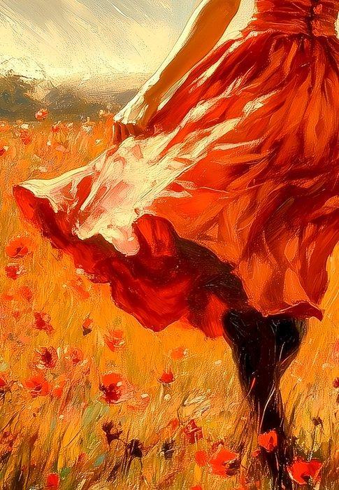Ginger Red (1965) - Chrystie, Antiek en Kunst, Kunst | Schilderijen | Modern