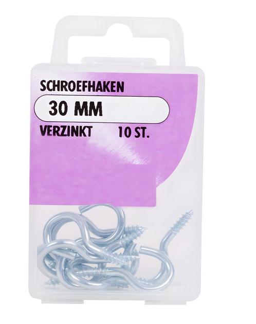 Set van 10 schroefhaakjes (30 mm), Doe-het-zelf en Bouw, Gereedschap | Overige machines, Nieuw, Verzenden