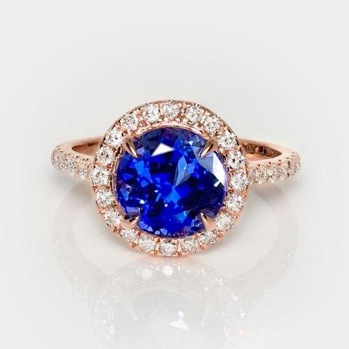 Zonder Minimumprijs - Ring - 14 karaat Roségoud, 3,20 ct, Handtassen en Accessoires, Ringen