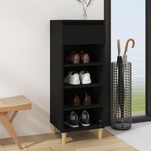 vidaXL Schoenenkast 40x36x105 cm bewerkt hout zwart, Huis en Inrichting, Kasten | Schoenenkasten, Nieuw, Verzenden