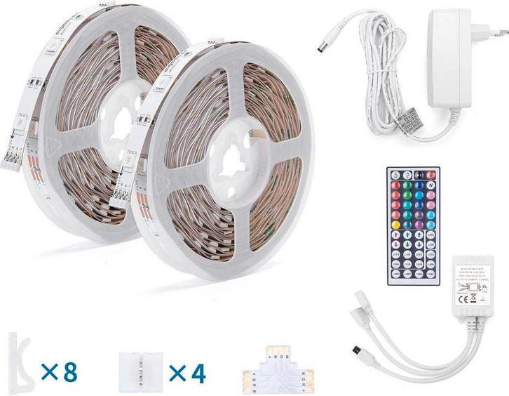 Led Strip - RGB - IP65 - 2x 5M - Zelfklevend - Aigostar, Maison & Meubles, Lampes | Autre, Envoi