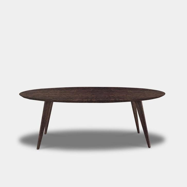 Tafel Ovaal Eikenhout  Hout Onderstel  180x90, Maison & Meubles, Tables | Tables à manger