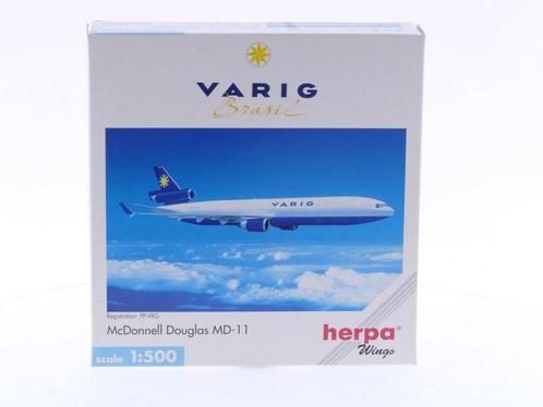 Schaal 1:500 Herpa 503402 Varig Brasil - McDonnell Dougla..., Hobby en Vrije tijd, Modelbouw | Vliegtuigen en Helikopters, Gebruikt