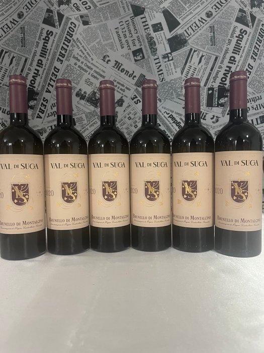 2020 Val di Suga - Brunello di Montalcino DOCG - 6 Flessen, Verzamelen, Wijnen