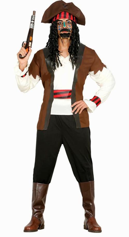 Piraten Kostuum Heren Bruin, Kleding | Heren, Carnavalskleding en Feestkleding, Nieuw, Verzenden