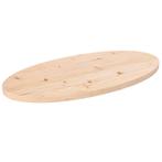 vidaXL Tafelblad ovaal 60x30x2,5 cm massief grenenhout, Verzenden, Nieuw