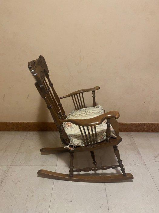 Schommelstoel - Hout - Vintage, Antiek en Kunst, Curiosa en Brocante