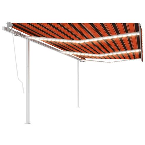 vidaXL Luifel automatisch met LED en windsensor 6x3,5 m, Tuin en Terras, Zonneschermen, Nieuw, Verzenden