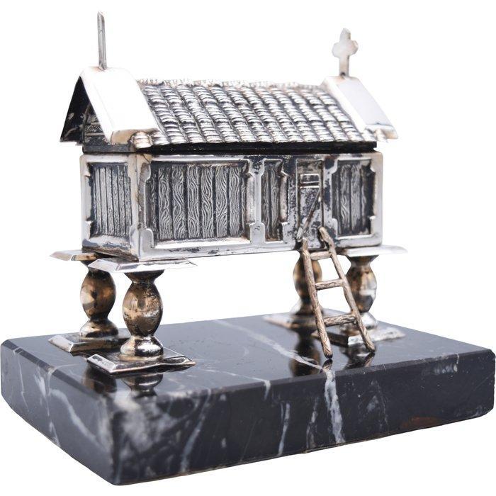 Doos - Sieradendoos - Hórreo - .916 (88 Zolotniki) zilver, Antiek en Kunst, Antiek | Zilver en Goud