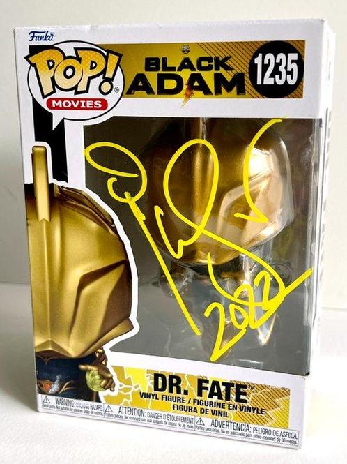 Black Adam - Pierce Brosnan (Dr. Fate) Funko Pop, signed +, Verzamelen, Film en Tv