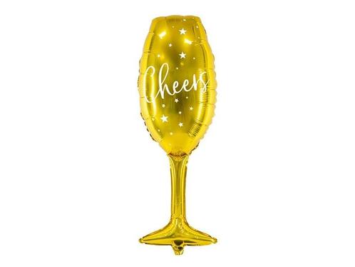 Helium Ballon Champagne Glas Leeg 80cm, Hobby en Vrije tijd, Feestartikelen, Nieuw, Verzenden