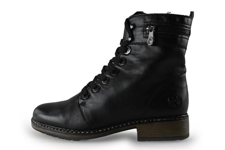 Rieker Veterboots in maat 38 Zwart | 5% korting, Kleding | Dames, Schoenen, Zwart, Gedragen, Overige typen, Verzenden