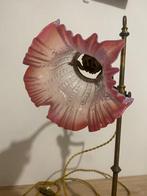 Tafellamp - Glas, Messing - messing bureau lamp, Antiek en Kunst