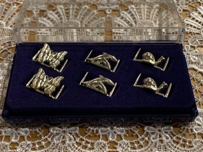 Tafelservies (6) - Zilver - Miniatuur kaarthouders, Antiek en Kunst, Antiek | Meubels | Tafels