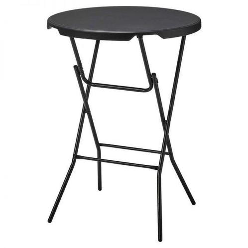 Alora Statafel Zwart - Kunststof - Metaal - Diameter 80 CM, Tuin en Terras, Hand-tuingereedschap, Nieuw