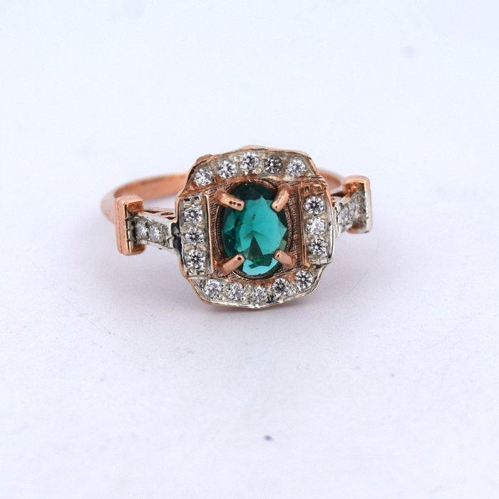 Zonder Minimumprijs - Armring - 9 kt. Roségoud - 1.35ct. tw., Handtassen en Accessoires, Antieke sieraden