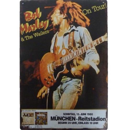 Wandbord Reclamebord schild Bob Marley concert bord, Verzamelen, Retro, Huis en Inrichting, Verzenden
