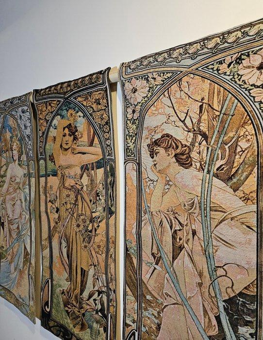 Set van 4 ARAZZI Alfons Mucha De 4 delen van de dag - Art, Antiquités & Art, Art | Objets design