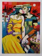Elena Khmeleva - Les amoureux. Œuvre originale, fait à la, Antiek en Kunst, Kunst | Schilderijen | Modern