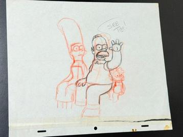 Gracie Films - Originele animatie tekening van Homer, Maggie beschikbaar voor biedingen