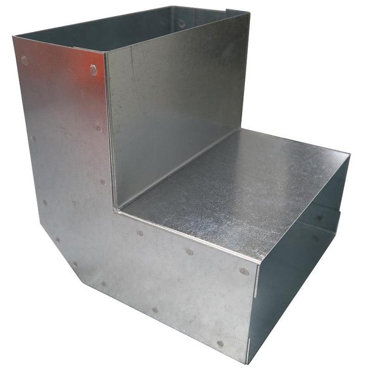Rechthoekige (instort) bocht 90º verticaal - 220mm x 80mm, Doe-het-zelf en Bouw, Ventilatie en Afzuiging, Nieuw, Verzenden