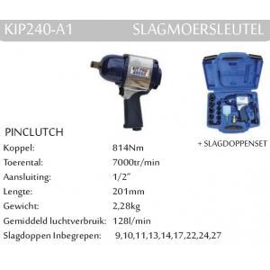 Kitpro basso kip240-a1 slagmoersleutel 1/2inch geleverd in, Auto diversen, Autogereedschap