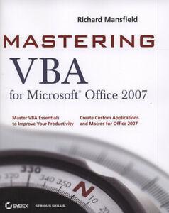 Mastering VBA for Microsoft Office 2007 by Richard Mansfield, Livres, Livres Autre, Envoi