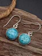 Oorbellen van 925 zilver met larimar, topkwaliteit, uniek