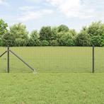 vidaXL Hek met Palen Grijs 0.6 x 50 m Staal, Verzenden, Nieuw