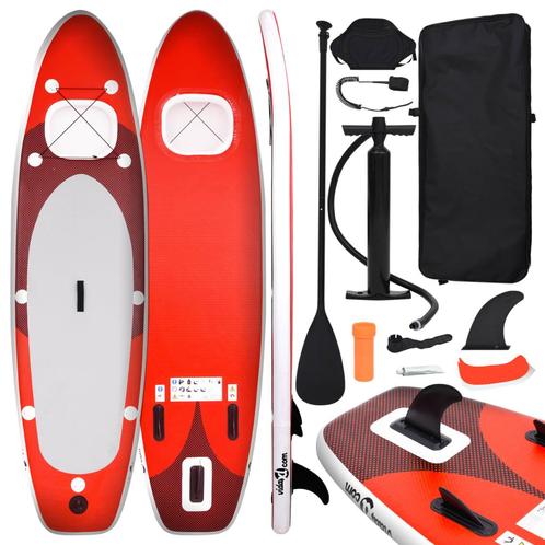 vidaXL Stand Up Paddleboardset opblaasbaar 360x81x10 cm rood, Sports nautiques & Bateaux, Planche à pagaie, Envoi