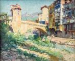 Julien Stappers (1875-1960) - Vieux Pont de Sospel Nice, Antiek en Kunst, Kunst | Schilderijen | Klassiek