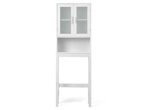 Coast Opbergkast - MDF + Glass - wit - 23x7.5x67 cm, Huis en Inrichting, Woonaccessoires | Overige, Nieuw, Verzenden