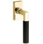 Draaikiepgarnituur Bauhaus ebben messing ongelakt, Klink of Kruk