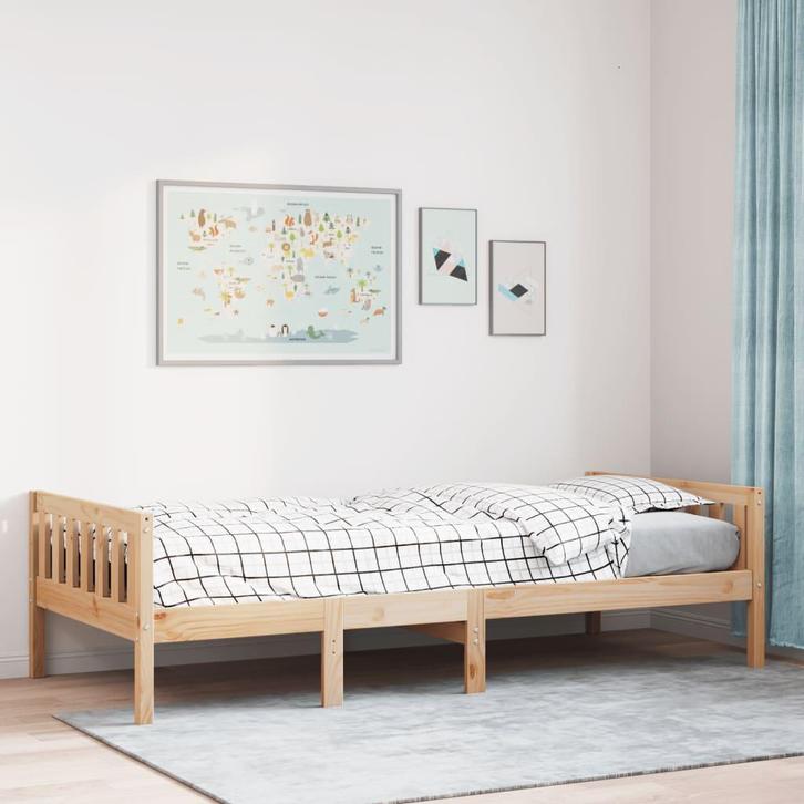 vidaXL Kinderbed zonder matras massief grenenhout 90x200 cm, Huis en Inrichting, Slaapkamer | Bedden, Nieuw, Verzenden