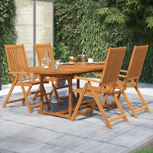 vidaXL 5-delige Tuinset massief acaciahout, Tuin en Terras, Tuinsets en Loungesets, Tuinset, Nieuw, Verzenden
