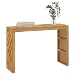 vidaXL Wandtafel 110x35x75 cm massief teakhout, Huis en Inrichting, Tafels | Bijzettafels, Verzenden, Nieuw