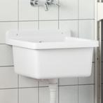 vidaXL Wasbak wandgemonteerd 40x40x24 cm hars wit, Huis en Inrichting, Verzenden, Nieuw