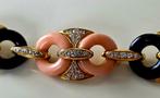 Bracelet - 18 carats Or jaune Diamant (Naturelle) - Corail -, Bijoux, Sacs & Beauté, Bijoux anciens