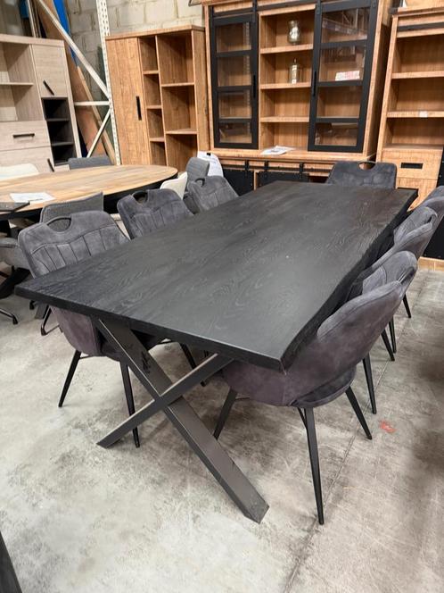 Glasgow boomstamtafel, eikenhout (nieuw, outlet), Huis en Inrichting, Tafels | Eettafels, Nieuw, Eikenhout, Metaal