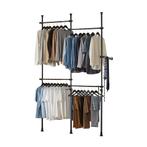2dekans | SoBuy Kledingrek - 4 rekken - Verstelbaar - 235 x, Huis en Inrichting, Woonaccessoires | Kapstokken, Ophalen of Verzenden