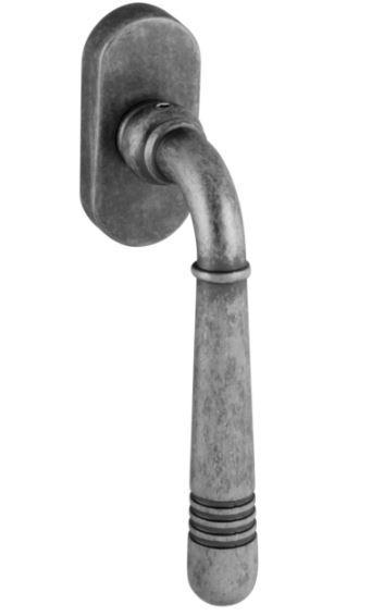 Intersteel raamkruk Helena oud grijs, Doe-het-zelf en Bouw, Hang- en Sluitwerk, Klink of Kruk, Nieuw, Overige materialen