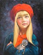 Tanya Say (1957) - Meisje met een rode pet, Antiquités & Art