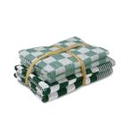 Set Textile Cuisine Vert 2x Serviette 50x50cm + 2x Torchon 6, Verzenden