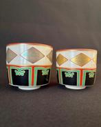 Nonomura Ninsei - Chawan (2) - Keramiek, Glazuur, gouden, Antiquités & Art